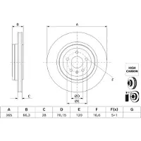Bosch Bromsskiva 0 986 479 J99, 1 stycke