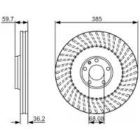 Bosch Bromsskiva 0 986 479 A31 fram, ventilerad, höggradigt förkolnad, 1 Stycke