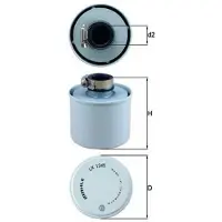 MAHLE ORIGINAL Luftfilter, kompressor insug LX 1245