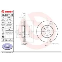 Brembo Bromsskiva COATED DISC LINE 09D60711 Brembo