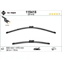SWF Torkarblad Visioflex 119418, 650/480mm, Front, 2 Stycke