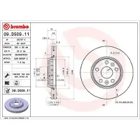 Brembo Bromsskiva 09D50911 fram, ventilerad, höggradigt förkolnad, 1 Stycke