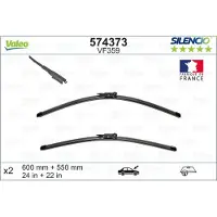 Valeo Torkarblad Silencio Xtrm VF359, 600/550mm, Front, 2 Stycke