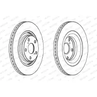 FERODO Bromsskivor DDF1754C fram, ventilerad, 2 Stycke