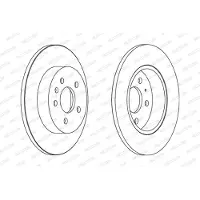 FERODO Bromsskivor DDF1423C bak, full, 2 Stycke