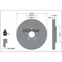 Textar Bromsskiva 92337103 Textar