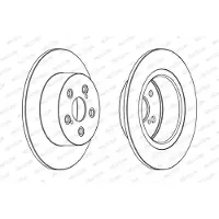 FERODO Bromsskivor DDF1556C bak, full, 2 Stycke