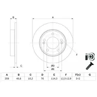 Bosch Bromsskiva 0 986 479 E68 bak, full, 1 Stycke