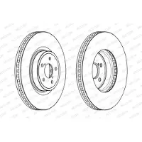 FERODO Bromsskiva DDF1841C-1 fram, ventilerad, 1 Stycke