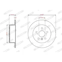 FERODO Bromsskiva DDF3191C, 2 Stycke