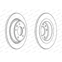 FERODO Bromsskivor DDF1871C bak, full, 2 Stycke