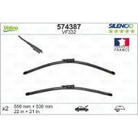 Valeo Torkarblad Silencio Xtrm VF332, 550/530mm, Front, 2 Stycke