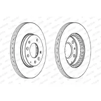 FERODO Bromsskivor DDF1278C fram, ventilerad, 2 Stycke