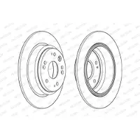 FERODO Bromsskivor DDF1894C bak, full, 2 Stycke