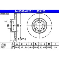 Ate Bromsskiva Power Disc 24.0309-0123.1, 1 Stycke