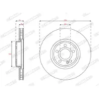 FERODO Bromsskiva DDF3109C-1, 1 Stycke