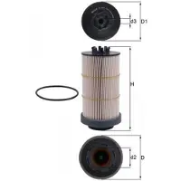 MAHLE ORIGINAL Bränslefilter KX 80/1D