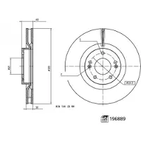 FEBI BILSTEIN Bromsskiva 196889, 1 Stycke