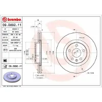 Brembo Bromsskiva 09.D892.11 fram, ventilerad, höggradigt förkolnad, 1 Stycke