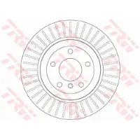 TRW Bromsskiva DF6299 bak, ventilerad, 1 Stycke