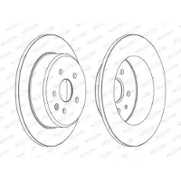 FERODO Bromsskivor DDF1499C bak, full, 2 Stycke