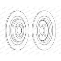 FERODO Bromsskivor DDF1588C bak, full, 2 Stycke