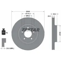 Textar Bromsskiva 92333203 fram, ventilerad, 1 Stycke