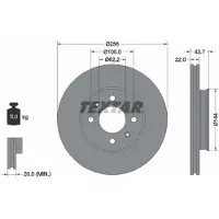 Textar Bromsskiva 92304603 fram, ventilerad, 1 Stycke