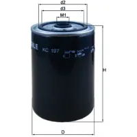 MAHLE ORIGINAL Bränslefilter KC 197