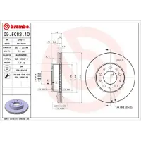 Brembo Bromsskiva 09.5082.10, fram, ventilerad , 1 Stycke