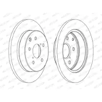 FERODO Bromsskivor DDF1846C bak, full, 2 Stycke