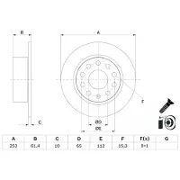 Bosch Bromsskiva 0 986 479 E00 bak, full, 1 Stycke