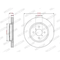 FERODO Bromsskiva DDF2376C, 2 Stycke