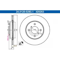 Ate Bromsskiva 24.0120-0263.1, 1 Stycke