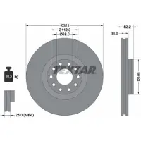 Textar Bromsskiva 92154703 fram, ventilerad, 1 Stycke