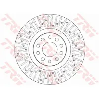 TRW Bromsskiva DF6189S fram, ventilerad, perforerad, 1 Stycke