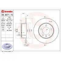 Brembo Bromsskiva 8937110 bak, full, 1 Stycke