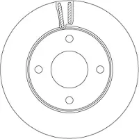 TRW Bromsskiva DF6417 fram, ventilerad, 1 Stycke