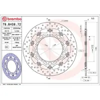 Brembo Bromsskivor godkända enligt ECE R90 78B40872 FRAMTILL
