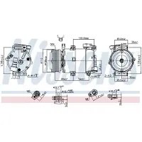Nissens Kompressor för luftkonditionering 890788