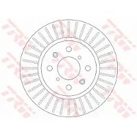 TRW Bromsskiva DF6232 fram, ventilerad, 1 Stycke