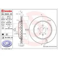Brembo Bromsskiva 09D55223 bak, ventilerad, höggradigt förkolnad, 1 Stycke