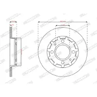 FERODO Bromsskiva DDF2985C, 2 Stycke