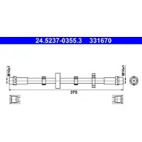 Ate Bromsslang 24.5237-0355.3