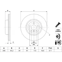 Bosch Bromsskiva 0 986 479 J71, 1 Stycke