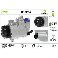Valeo Kompressor, luftkonditionering 690204