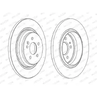 FERODO Bromsskivor DDF1099C bak, full, 2 Stycke