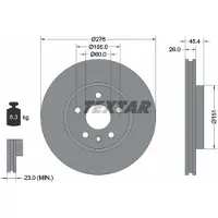 Textar Bromsskiva 92277103 fram, ventilerad, 1 Stycke