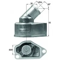 MAHLE ORIGINAL Termostat, kylvätska TI 9 87