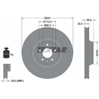 Textar Bromsskiva 92132405 fram, ventilerad, 1 Stycke